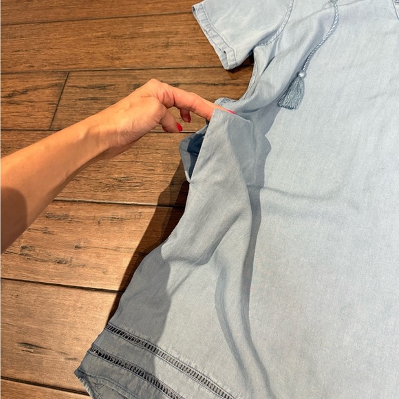 JAK&RAE Light Denim Short Sleeve Dress - Picture 7 of 7